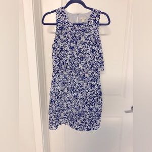 Jcrew dress with abstract floral design.